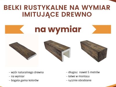Belki sufitowe imitujące drewno na wymiar
