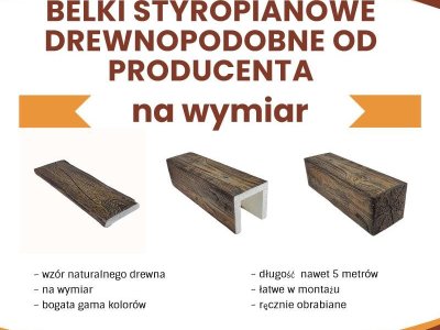 Belki sufitowe imitujące drewno na wymiar