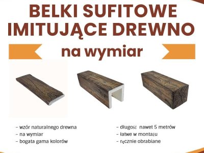 Belki sufitowe imitujące drewno na wymiar