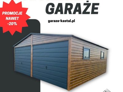 Garaże blaszane drewnopodobne, antracytowe od producenta